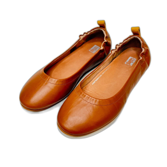 FitFlop Allegro Slip OnToning Loafer Flat Brown Leather Shoe Women's Size 8.5 - Picture 2 of 7